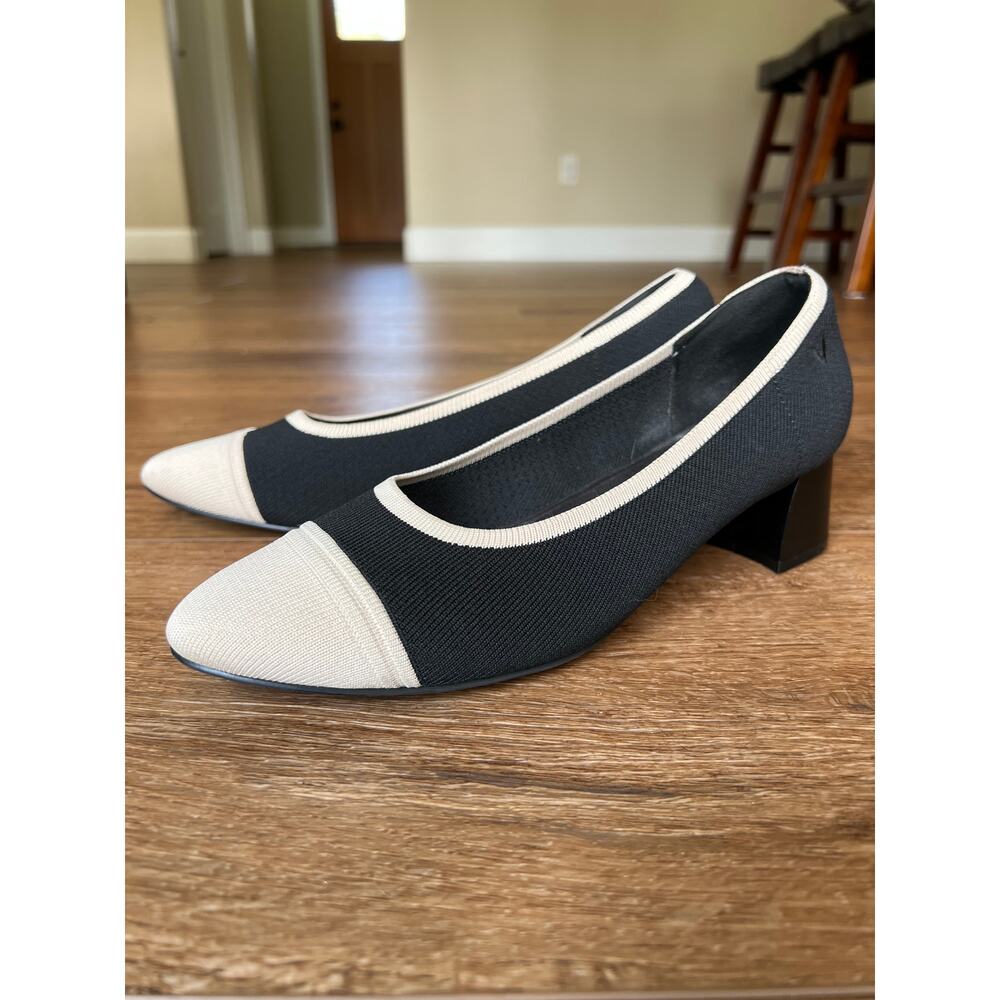 Vivaia Julie Pro Black and White Chunky Block Heels Women's Size 42 US 10.5 - Picture 2 of 9